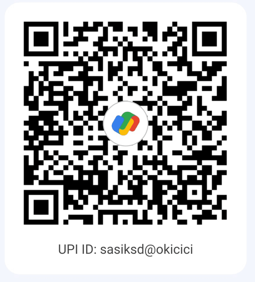 UPI QR code for sasiksd@okicici